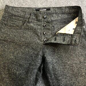 Baldwin Pants Mens 30x34 Black Speckle Classic Slim Japan Fabric Made in USA